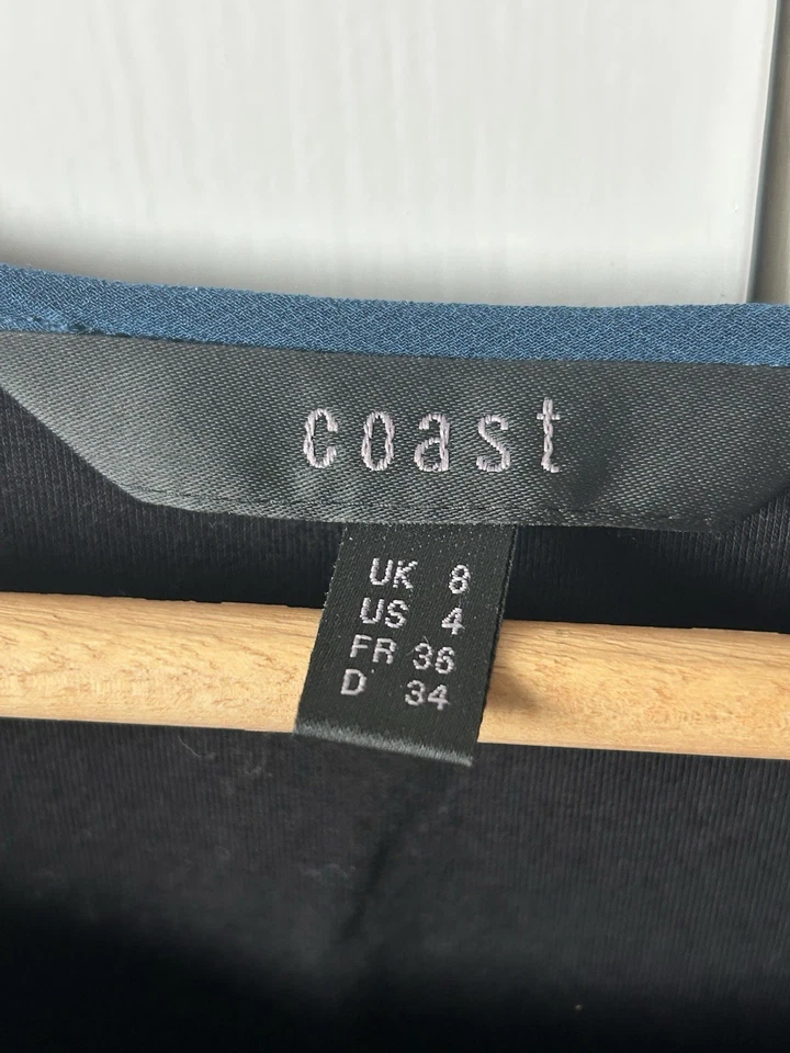 Lovely Coast Teal Sequin Top Size 8 Excellent Condition - Image 4 of 4