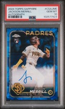 2024 Topps Chrome Sapphire Jackson Merrill #CSA-JME Rookie Autograph /199