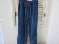 Alfred Dunner Corduroy Pants Size 10 Dark Blue Slightly Used Full Elastic