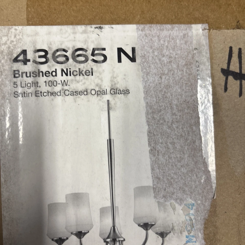 Kichler 43665 Nickel Aubrey Chandelier With 5-Lights - 25 Inches Wide HH 1 - Image 2 of 2