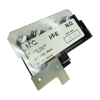 I-T-E SC12 Interlock Switch, 600VAC Max, N.C N.O.  Standard Pilot Duty
