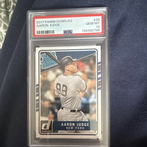 Panini 2017 Donruss Aaron Judge Rated Rookie #38 PSA 10 Yankees Baseball Card