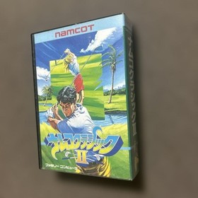 Namco Classic 1 2 II Golf Famicom FC 2 Boxed Set Video Game Soft Japan
