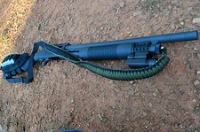 Paracord Shotgun Rifle Gun Sling 2 Point Stud Swivel Attachments - GREEN & BLACK