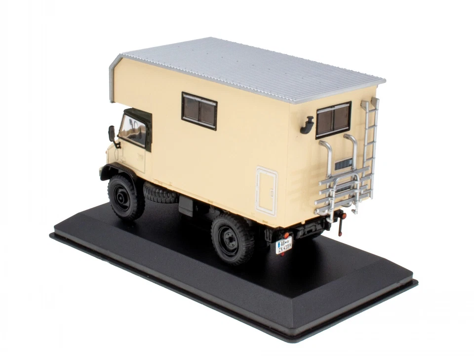 Autocaravana Mercedes Unimog 1969 cámper modelo diecast Hachette 1:43 Foto 2 de 3