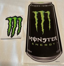 Monster Energy M-Claw Decals 8 Green Monster Energy Can Large Stickers 8