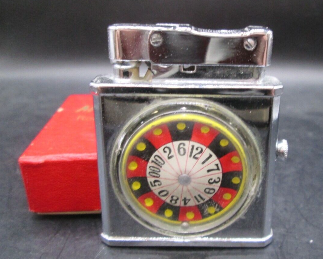 Vintage Monte Carlo Roulette Lighter PAT 120687 NO 454046 W/ Original