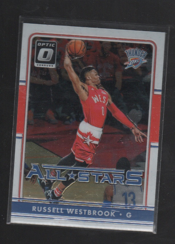 RUSSELLL WESTBROOK 2016-17 PANINI DONRUSS OPTIC ALL STARS CARD #22