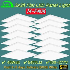 2x2FT 45W Flat LED Panel Light 5000K, Drop Ceiling Flat Panel, Edge-Lit Lights