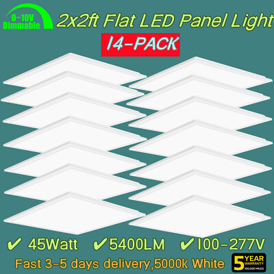 2x2FT LED Flat Panel Light,14PC 45W 5400LM Recessed Back-Lit LED Troffer Fixture