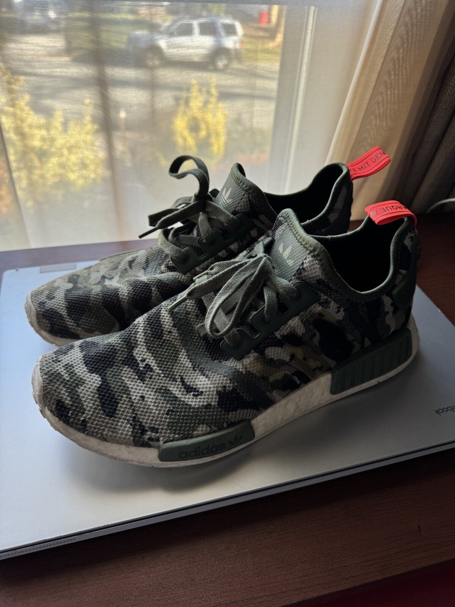 Camo Adidas Nmd Primeknit Grey Black Size 11 Adidas NMD R1 Green Camo 2018