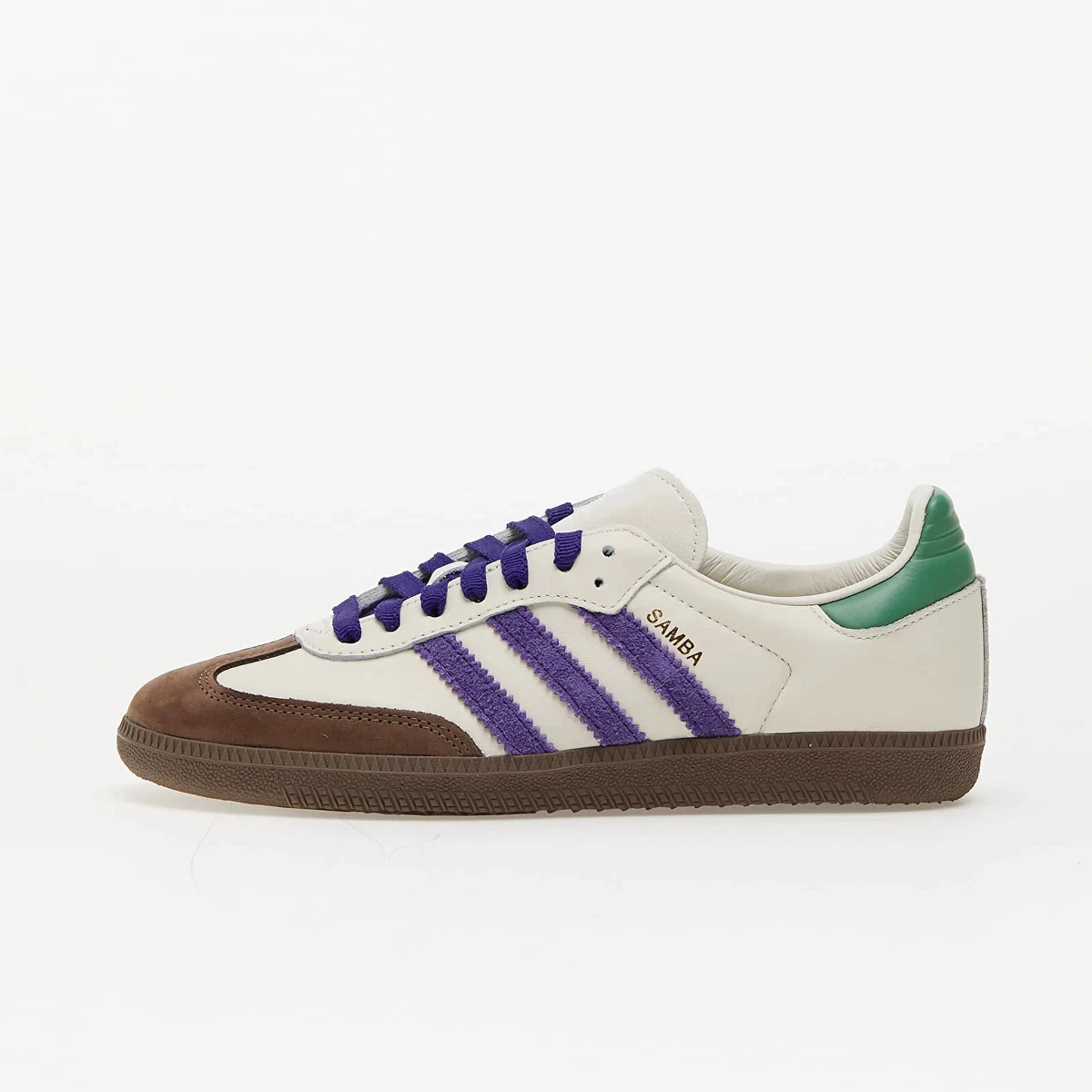 adidas Originals Women SAMBA OG SHOES Off White/Collegiate Purple/Green  Trainers