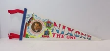 1969 Richard Nixon NIXON'S THE ONE Inauguration Pennant Flag 18" 102424WT-N