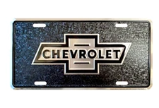 CHEVROLET MOSAIC BOWTIE LOGO CAR TRUCK TAG MOSAIC LICENSE PLATE SIGN GM BLACK