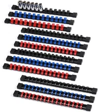 12PC ABS Socket Organizer Portable Socket Rail Holder for Toolbox 1/4" 3/8" 1/2"