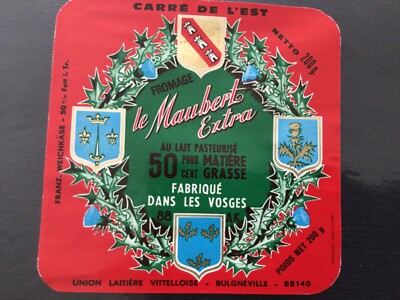 Etikett Käse Berg Carre de L Est Le Maubert Extra Laiterie Vitelloise