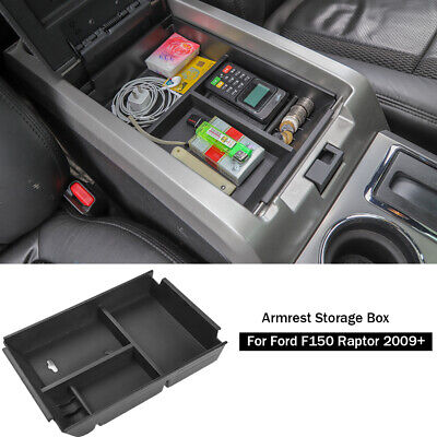 For Ford F150 2009-2014 Car Center Console Armrest Storage Box Organizer Tray 