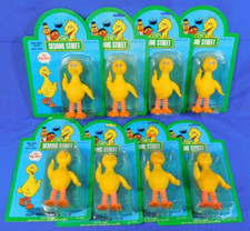 LOT OF 8 VINTAGE SESAME STREET 5" POSEABLE BIG BIRD FIGURES 1985 TARA TOY