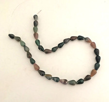 String of Multi Coloured Teardrop Jade Beads for Jewellery Making (T21BS)