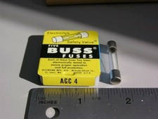 5 Bussmann AGC4 4A 250V Fast-Acting 1/4x1 1/4" Glass Fuses