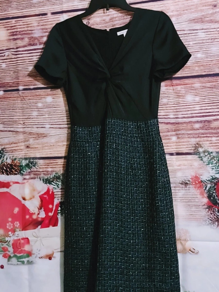 tweed holiday dress Haley Tweed Salome Button Down Mini Dress EMERALD / XL by Sugarlips main image 1
