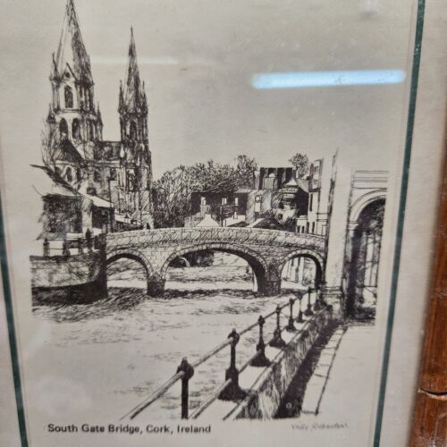 Vintage Framed Postcard South Gate Bridge, Cork, Ireland by Victor Richardson - Picture 5 of 7