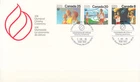 W CANADA 0681-683 FDC2 MONTREAL OLYMPIC CLOSING