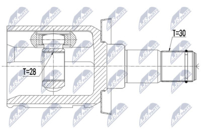 NPW-TY-120 NTY Gelenksatz, Antriebswelle für TOYOTA
