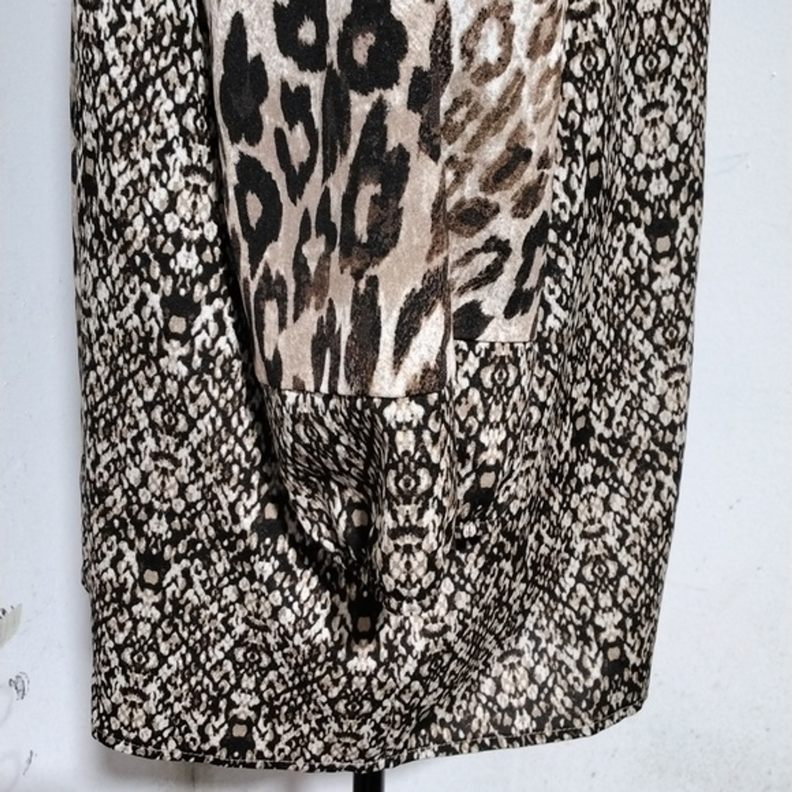 Notations Leopard Print XL 4 Button Front Blouse - image 7