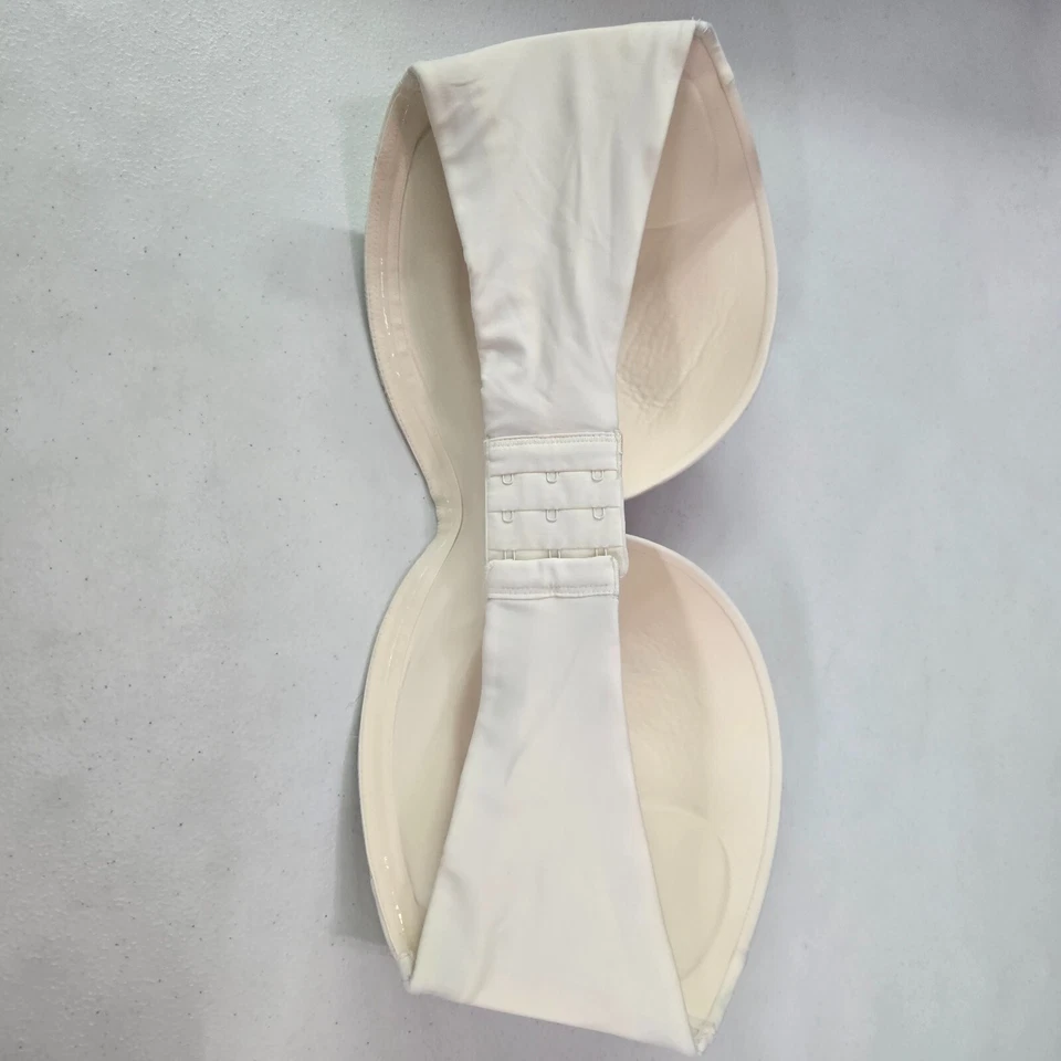 Sujetador Delimira Mujer 38DD Marfil Acolchado Sin Tirantes Encaje Inalámbrico SIN CORREAS Foto 4 de 4