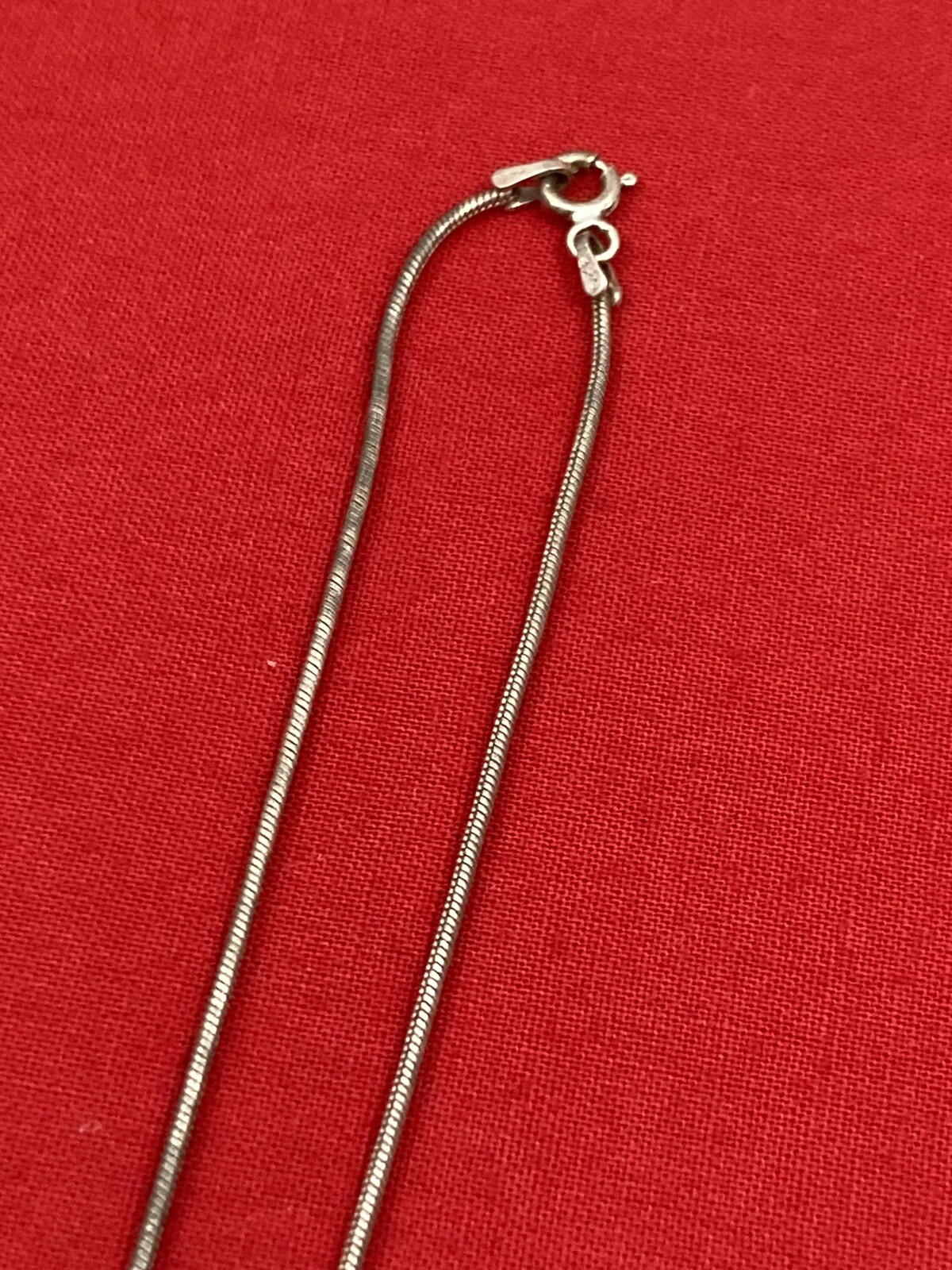 Vintage 925 India Solid Sterling Silver Snake 16”… - image 7