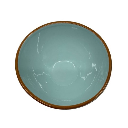 Vietri Cucina Fresca Sorbetto Soup/Cereal Bowl Aqua/Cream Italy - Picture 3 of 4