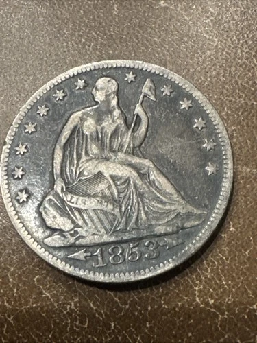 1853 Arrows and Rays Seated Liberty Half Dollar Choice Extremely Fine XF+ L302
