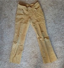 Vintage Tan suede 100 leather pants Womens 11