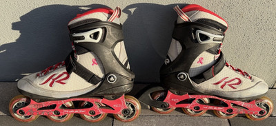 K2 Athena Speed W Inline Skates Inliner Rollerskates Damen Mädchen 40 Grau Pink