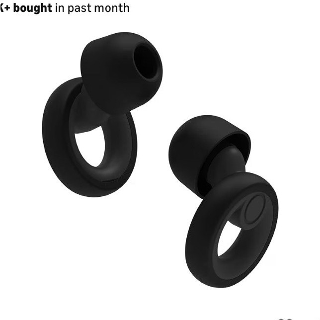 Silicone Noise Cancelling Ear Plugs Black Pack Multiple Sizes
