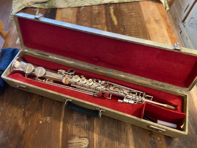 SAXOPHONE SOPRANO DOLNET BEL AIR ANNÉES 60 ENTIÈREMENT RÉNOVÉ READY TO PLAY !! - Photo 1/4