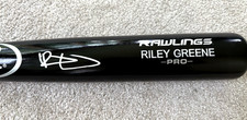 RILEY GREENE signed autographed black BAT JSA Detroit Tigers Rawlings Pro Green