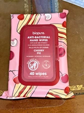 Biopure Anti-Bacterial Hand Wipes - CHERRY PIE scent