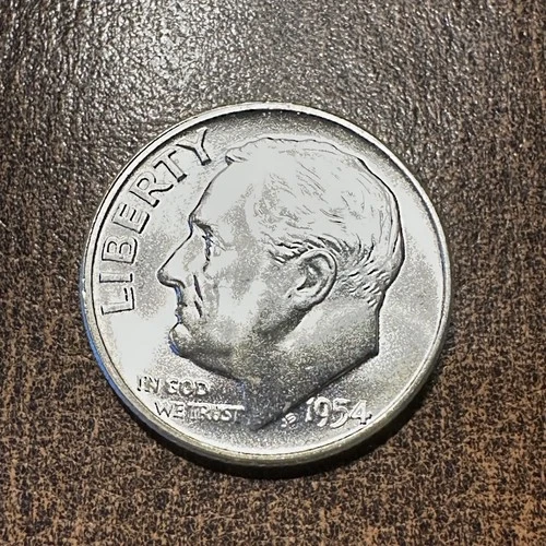 Very Choice Gem BU 1954-S Roosavelt Dime 90% Silver (0.07234 Troy Ounce)