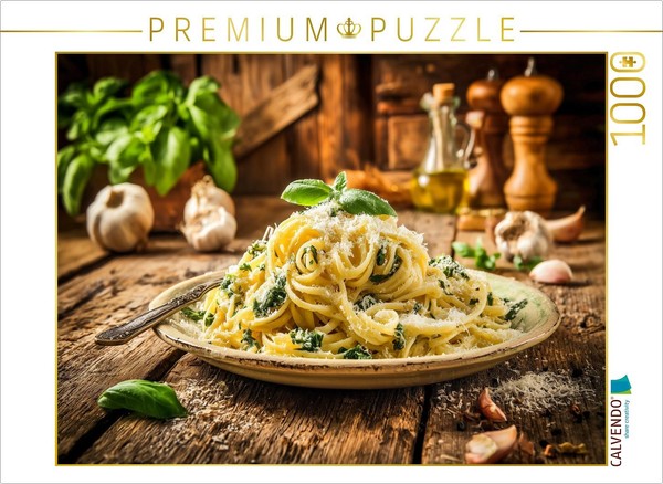 Puzzle Calvendo PâTes Italiennes, Le Plaisir Dans Une Assiette Rustique | 1000 P-image