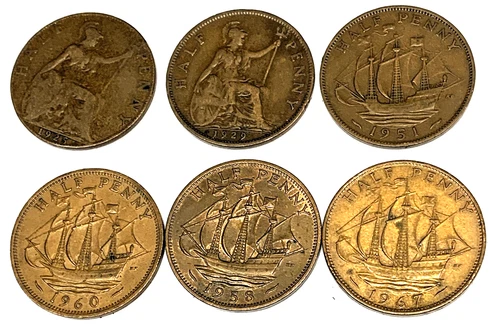 1925 George V Half Penny — photo from the most recent tracked eBay sale