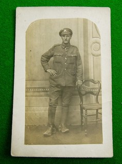 WW1 Original Photo of Machine Gun Corps Soldier Taken in France