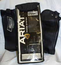 Ariat Concord Chaps Womens Size M Black Leather Riding System Style 10004458 New