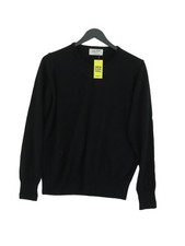 Peter Scott Damen Pullover M schwarz 100% Wolle Rundhals Pulli