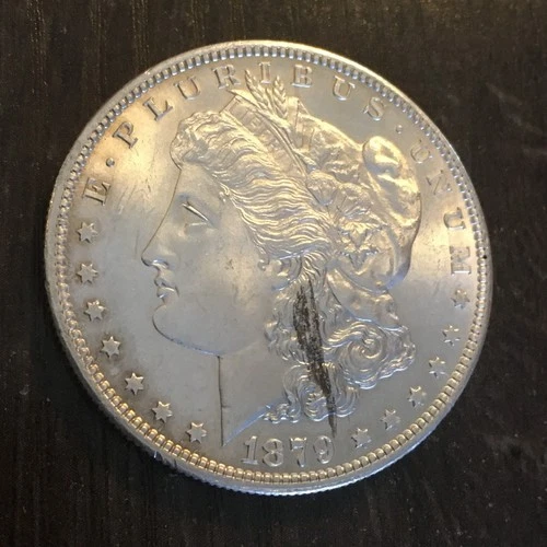 1879-S Morgan Silver Dollar, Uncirculated 90% Silver (F266)