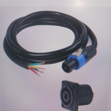 10 Feet Pro Road Tour 4 Conductor Speakon Cable - 12 Gauge on to 4 bare wires.