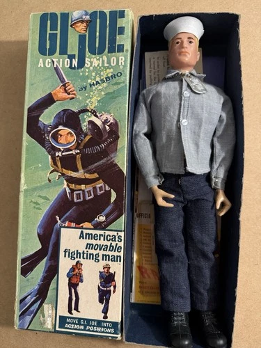 1965-Gijoe Navy Action Sailor Set W Original Box In ExCondition. Double RR