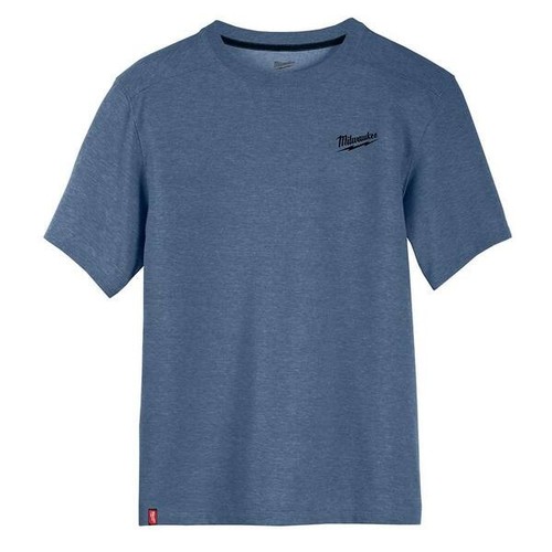 Milwaukee 603BL-XL Freeflex Short-Sleeve Hybrid Work T-Shirt Blue, X-Large