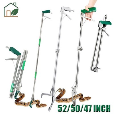 47''/50''/52'' Heavy Duty Foldable Snake Tongs Grabber Catcher Reptile Pick-up Tool